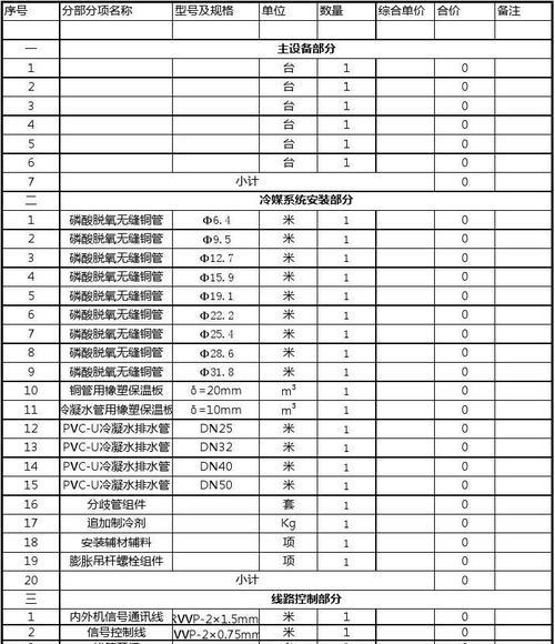 常熟美意中央空调维修价格解析（了解美意中央空调维修费用）