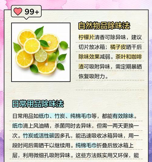 冰箱异味处理大全(八种去味小妙招助你恢复清新空间)